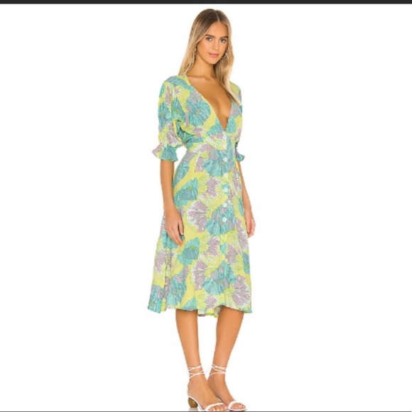 FAITHFULL THE BRAND Rafa Midi Dress in Lera Floral - Picture 3 of 14